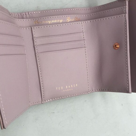 Ted Baker London Pink Wallet Maciey Bobble Small Leather Purse Barbie Core NWOT - Picture 2 of 16